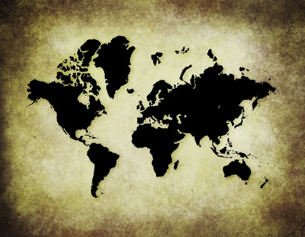 Mapa del mundo retro — Foto de Stock