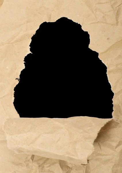 Ripped white paper against a black background — Stock Photo, Image