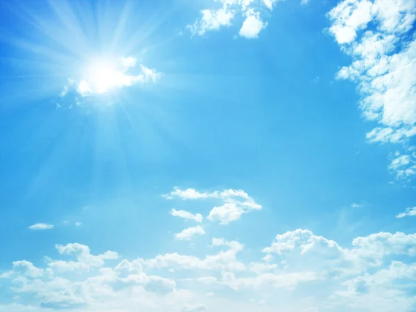 Fondo cielo azul con diminutas nubes — Foto de Stock