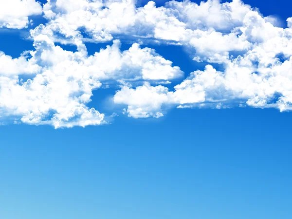 Blue sky background with tiny clouds — Stock Photo, Image