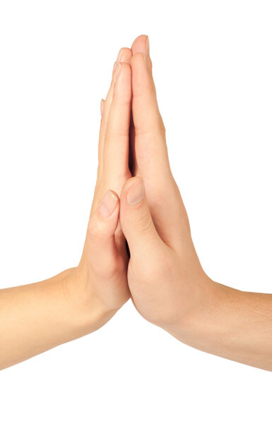 Two hands giving each other a High Five