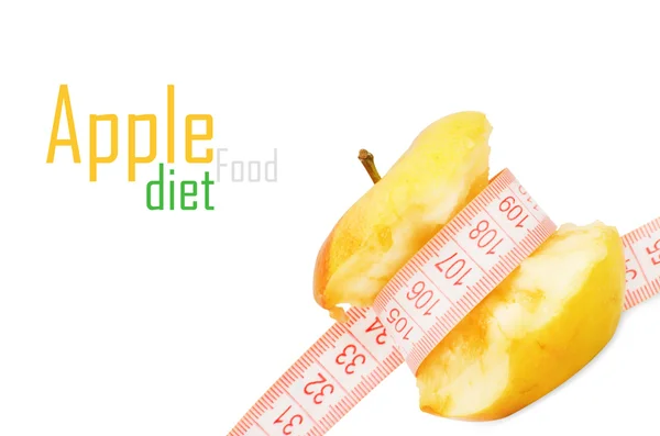 Apple with measurement — Stock Photo, Image