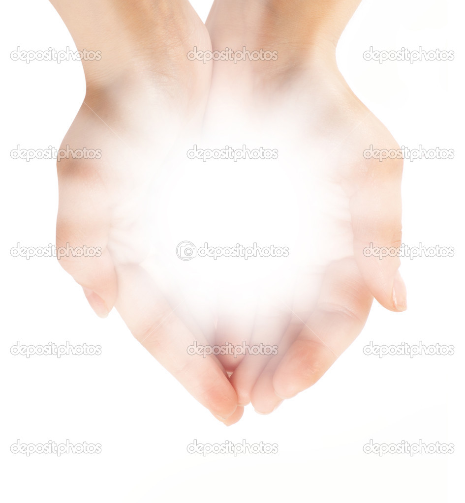Female hands holding a brilliant shine
