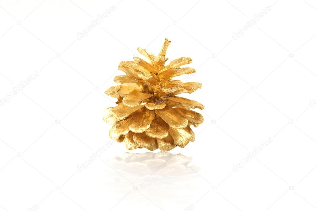 christmas gold bump isolated on white