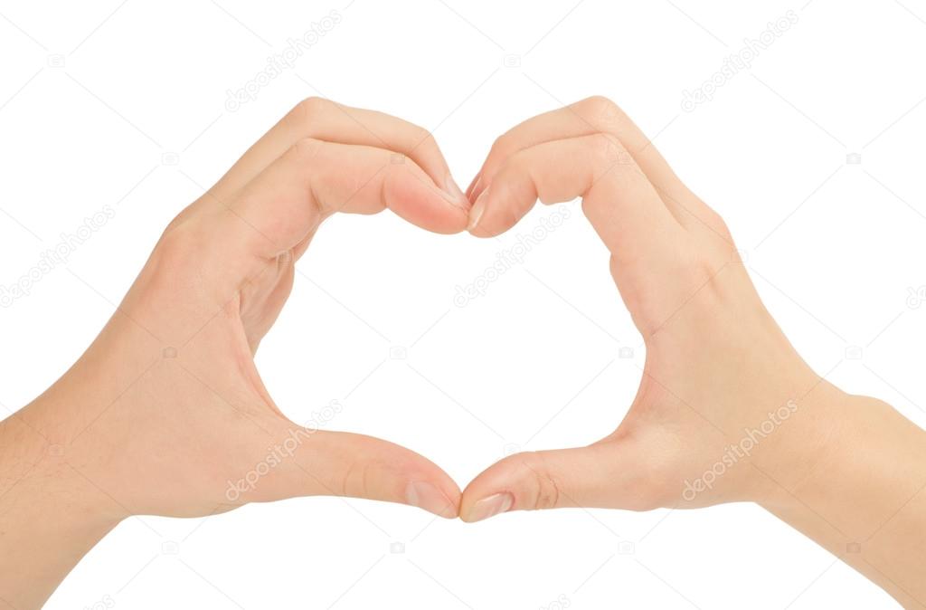 Love concepts - Hands forming a heart