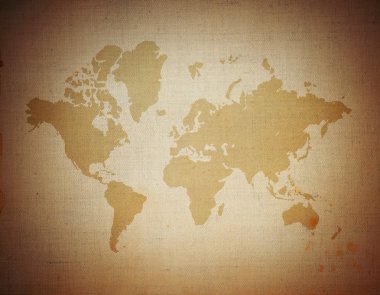 Kağıt arka plan stili grunge üzerinde dünya harita