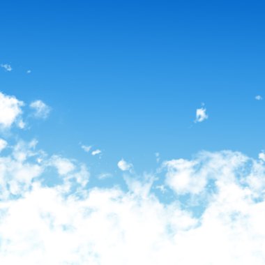 güzel beyaz bulut gökyüzü üzerinde