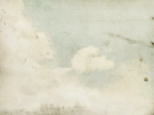 Mist en wolken op een vintage, getextureerde papier — Stockfoto