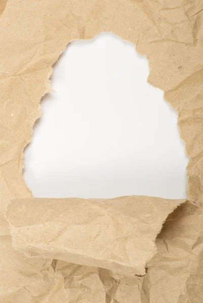 Zgrywanie papieru białego na białym tle — Zdjęcie stockowe