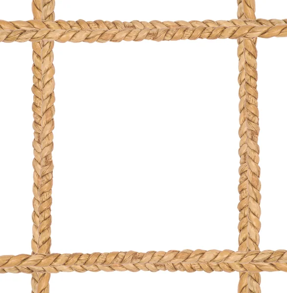 Rahmen bestehend aus Seil isoliert auf weiß — Stockfoto