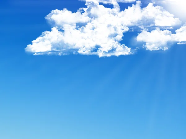 Blue sky background with tiny clouds — Stock Photo, Image