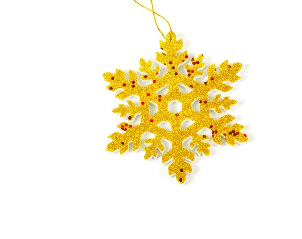 Kerstboom decoratie ster geïsoleerd op witte achtergrond — Stockfoto