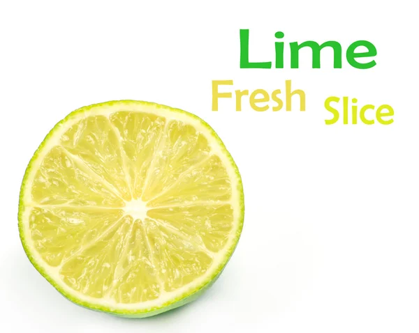 Slice of fresh lime — Stock Photo, Image