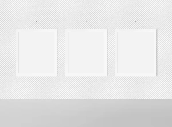 Marco en blanco en una pared blanca —  Fotos de Stock