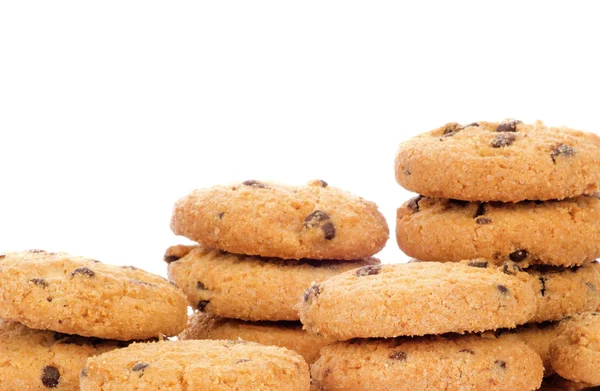 Une pile de biscuits aux pépites de chocolat — Photo