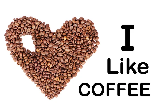 コーヒー豆の心は — ストック写真