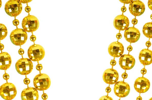 Background made of a brilliant celebratory beads of golden color — Stock Photo, Image