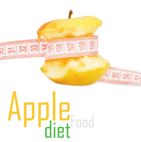 Apple with measurement — Stock Photo, Image