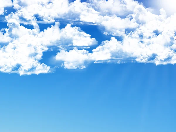 Blue sky background with tiny clouds — Stock Photo, Image