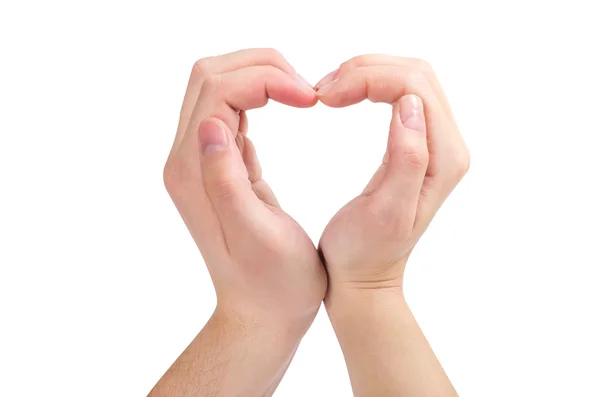 Dos manos forman una forma de corazón Imagen de stock
