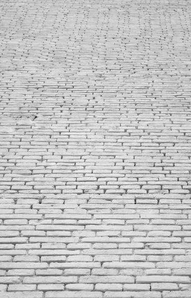 れんが造りの白い道 — ストック写真