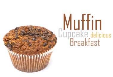 mükemmel beyaz zemin üzerine Muffin