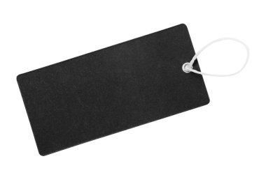 boş etiket ve beyaz arka plan üzerinde izole dize