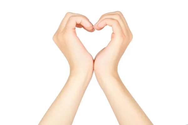 Heart made by hands — Stock Photo, Image