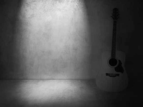 Guitarra vintage sobre fondo viejo — Foto de Stock