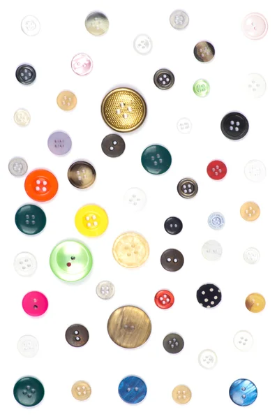 Vecchia collezione di bottoni da cucito — Foto Stock