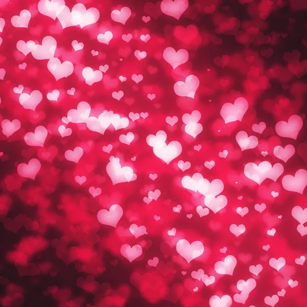 Sevgililer Günü için Soyut Parlak Yumuşak Kalpler Tasarımı. — Stok fotoğraf
