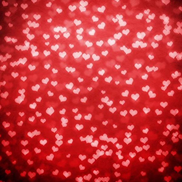 Shiny hearts bokeh light Valentine's day background — Stock Photo, Image