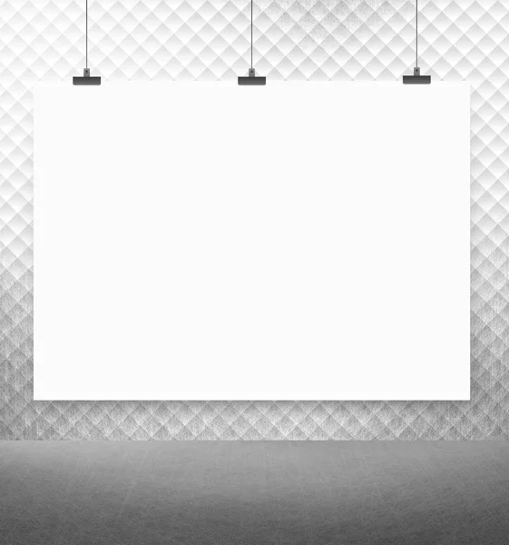 White poster on a wall — Stock Photo, Image