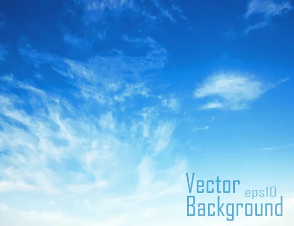 Blue sky with clouds. Vector background. — Stock Vector