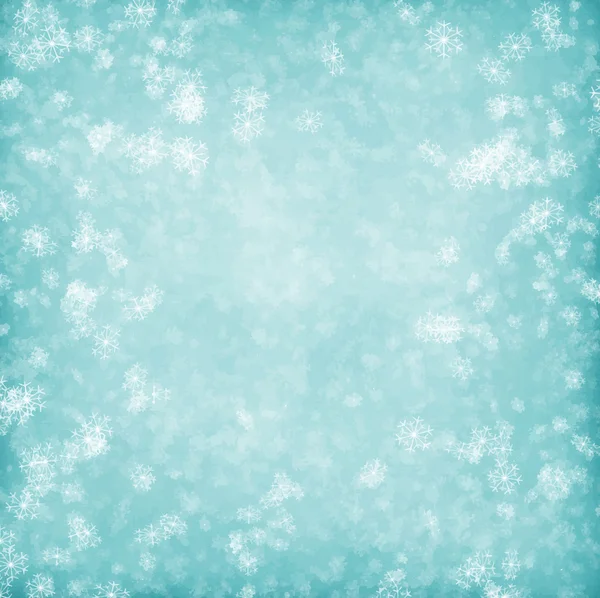 Vector. Fondo azul o invierno copos de nieve fondo . — Vector de stock