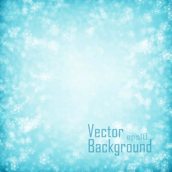 Vector. Fondo azul o invierno copos de nieve fondo . — Vector de stock