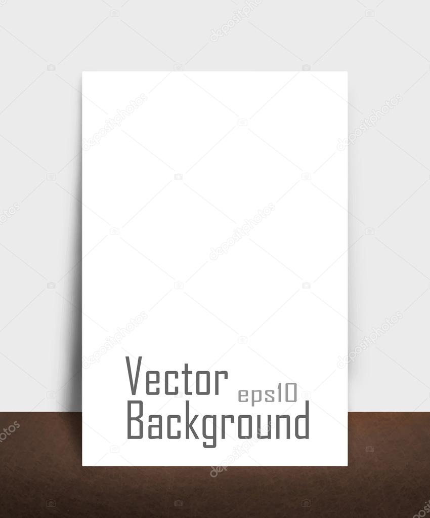 blank picture hanging on wall. vector