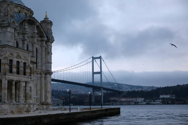 Ortakoy Mosque Istanbul Turkey December 2021 — Stock Photo, Image