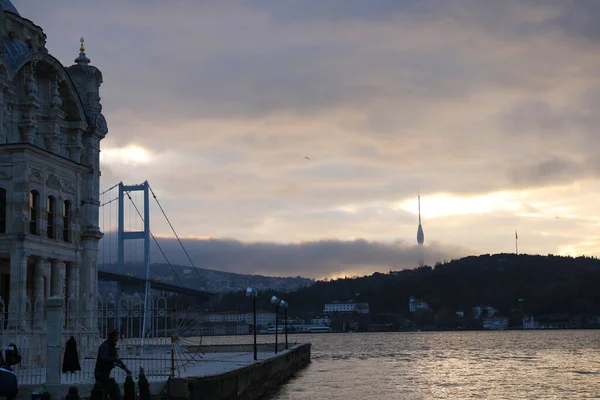 Mezquita Ortakoy Estambul Turquía Diciembre 2021 — Foto de Stock