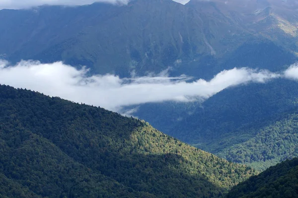 Paisaje Montaña Rosa Khutor Krasnaya Polyana Rusia Sochi Otoño 2021 — Foto de Stock