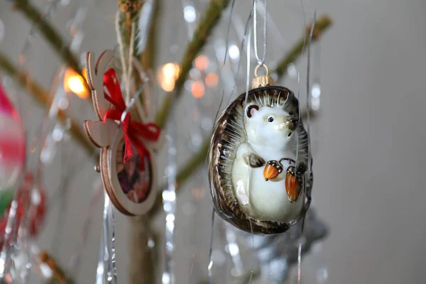 Árbol Vivo Con Juguetes Para Año Nuevo Navidad — Foto de Stock