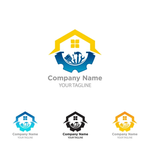 Home Service Set Vector Logo Template Suitable Business Eps Лицензионные Стоковые Векторы