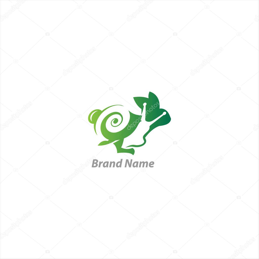 Vector logo Rabbit and Snail combination color.EPS 10