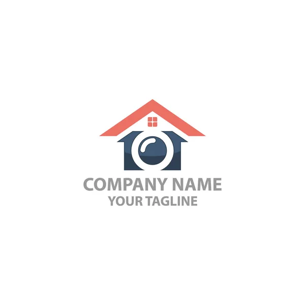 Camera Home Logo Template Vector Icon Design Eps — Stock Vector