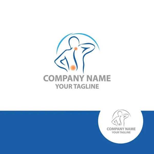 Chiropractic Logotipo Coluna Vertebral Cuidado Vetor Ícone Ilustration Eps —  Vetores de Stock