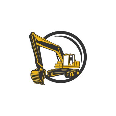 Kazıcı logosu konsept vektör çizimi tasarladı. EPS 10