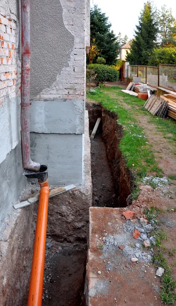 Building a sewage — Stock Photo, Image