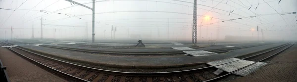 Railway station panoráma — Stock Fotó