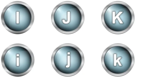 Набор алфавитных кнопок — стоковое фото