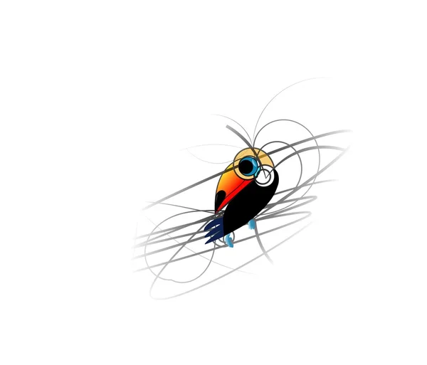 Tukan ilustrace — Stockový vektor